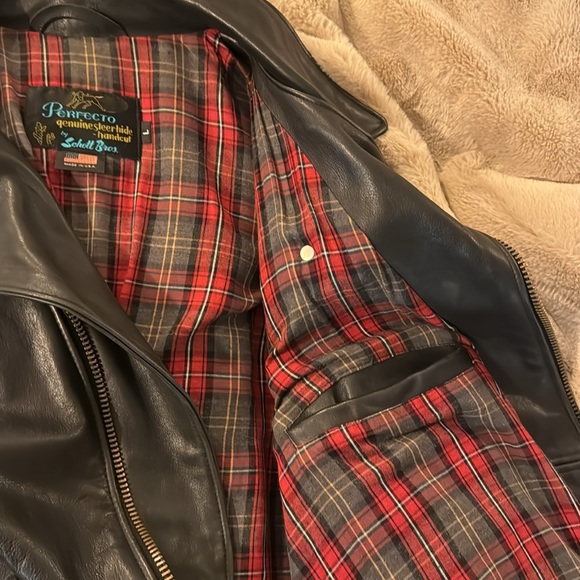The Original 1950’s Motorcycle Jacket Perfecto Steerhide Leather Size Large - Picture 5 of 9